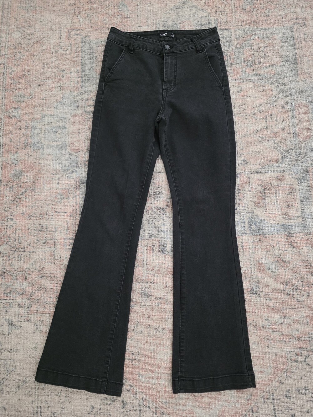 Oat New York Black Flare Jeans Size 0 25